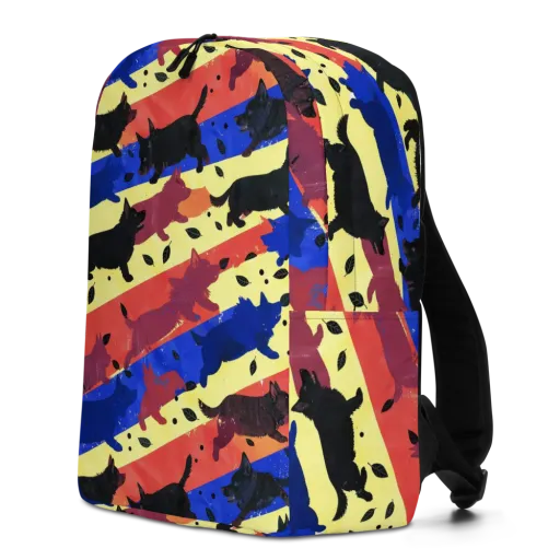 Neon Kennel Parade on a Minimalist Backpack