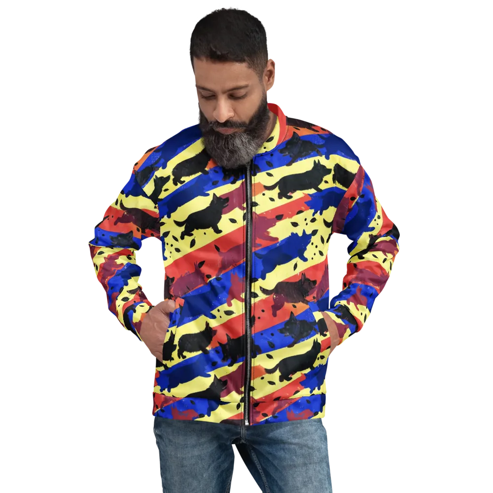Neon Kennel Parade on Bomber Jacket — Front
