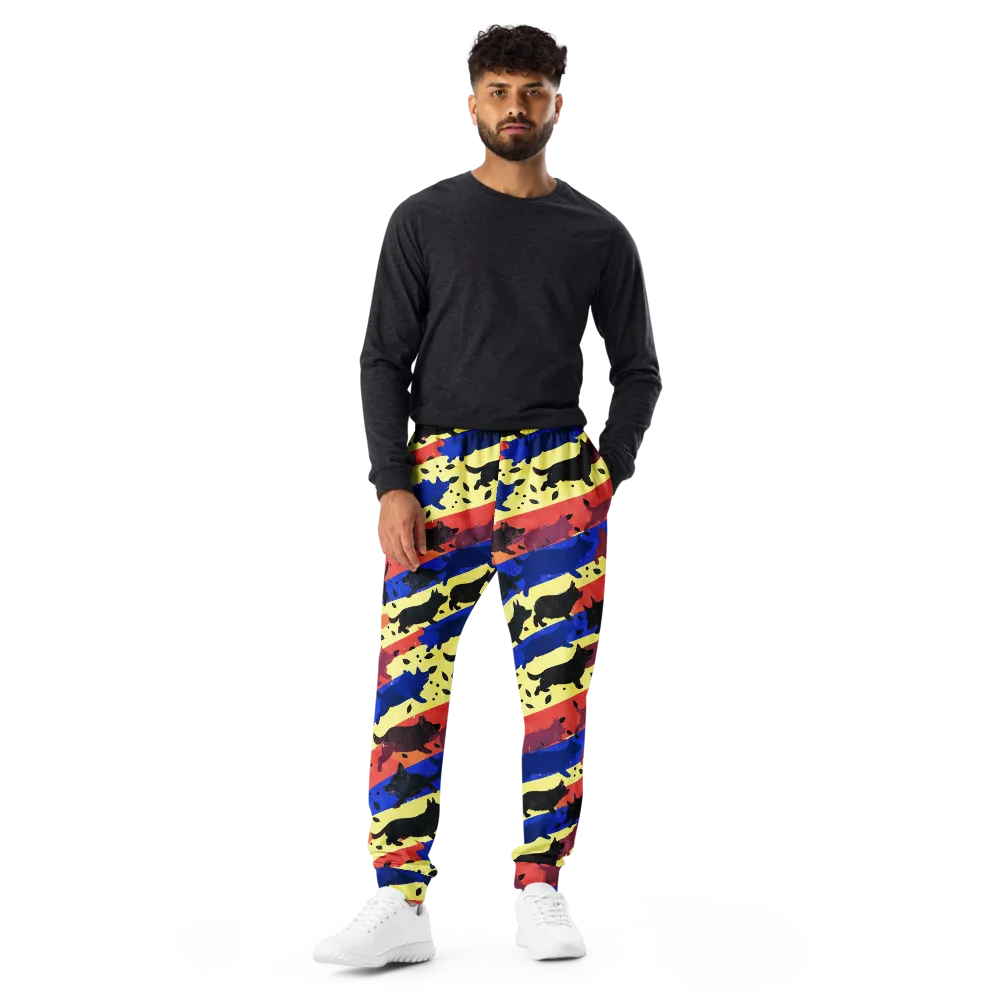 Neon Kennel Parade on Men's Joggers — Front