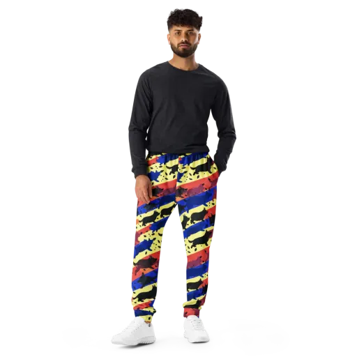Neon Kennel Parade on a Men's Joggers