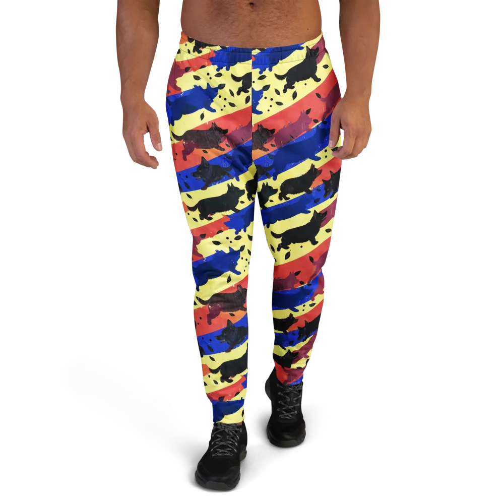 Neon Kennel Parade on Men's Joggers — Front