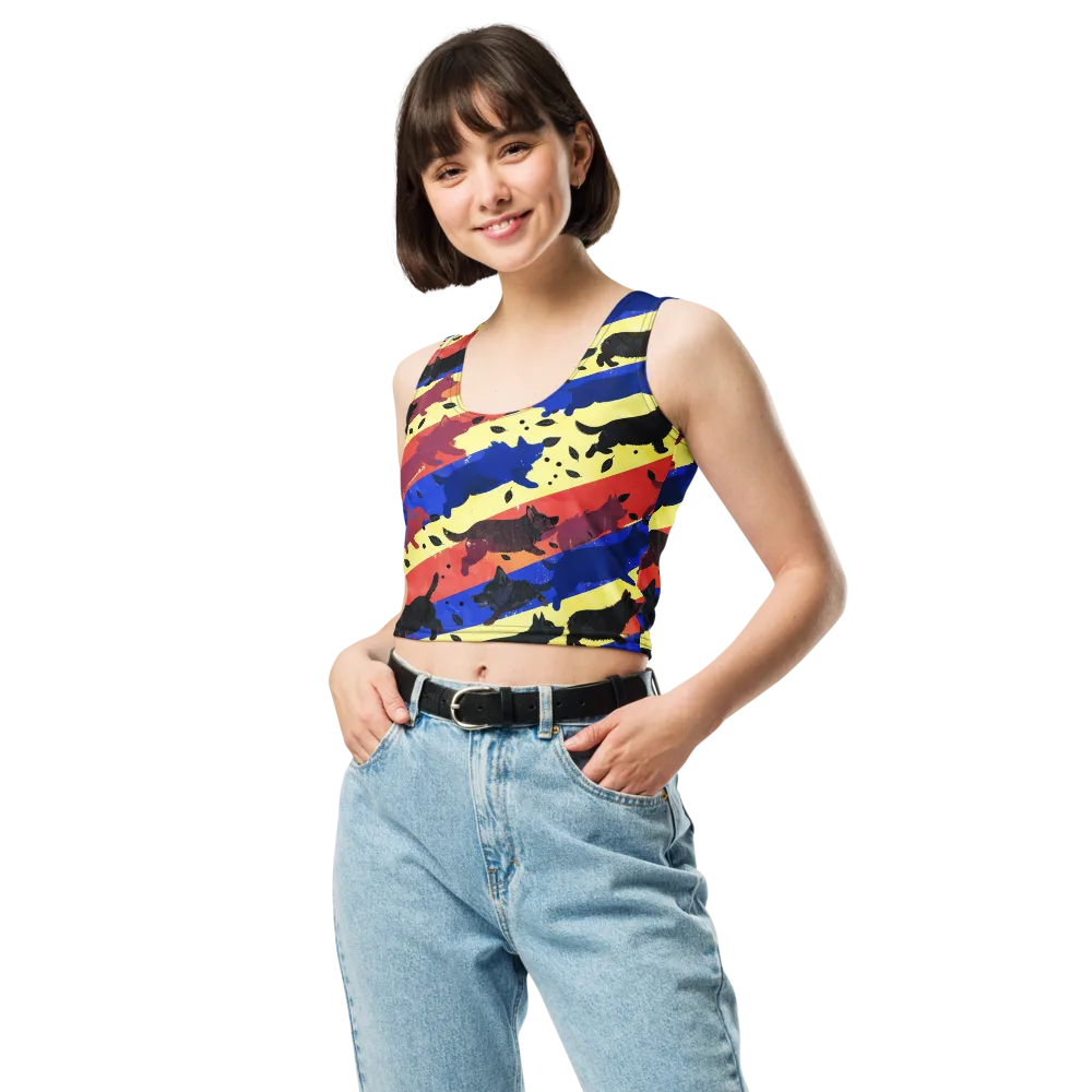 Neon Kennel Parade on Crop Top — Front
