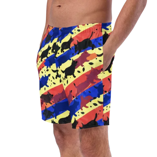 Neon Kennel Parade on a Swim Trunks