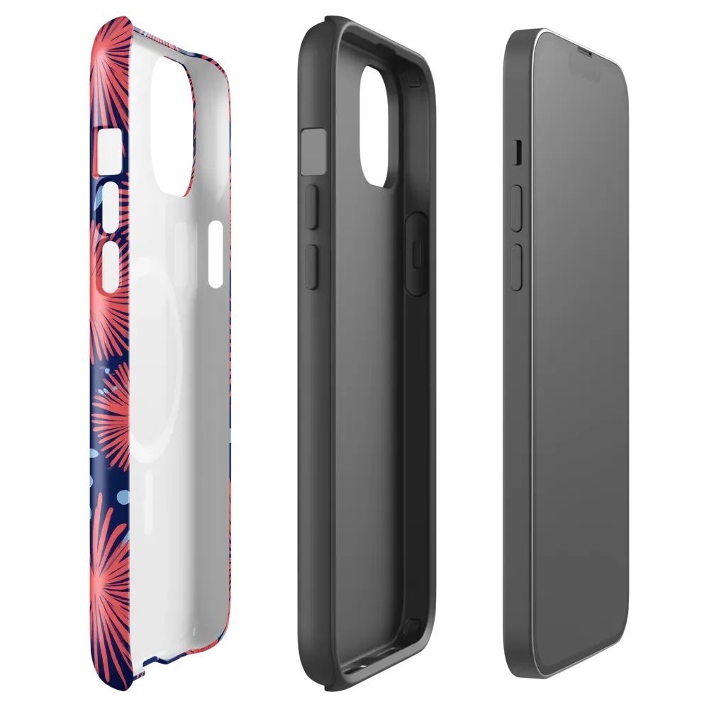 Coral Fireflower on MagSafe Tough Case for iPhone® — Front