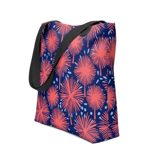 Coral Fireflower on a Tote Bag