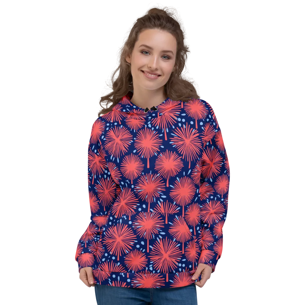 Coral Fireflower on Hoodie — Front