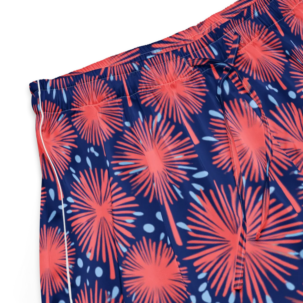Coral Fireflower on Women's Pajama Shorts — Product details