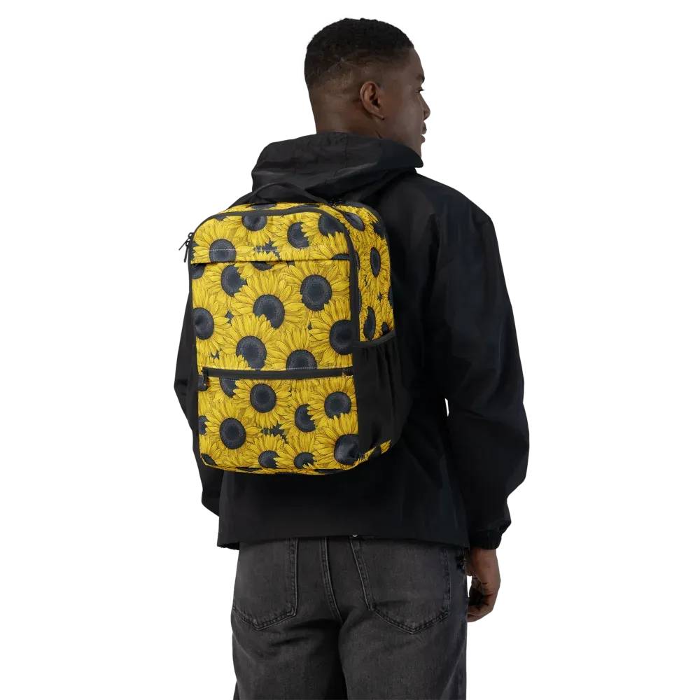 Sunflower Eclipse on Utility Backpack — Back