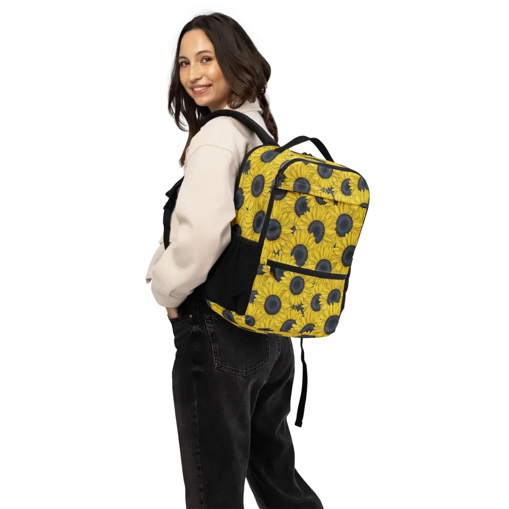 Sunflower Eclipse on Utility Backpack — Back