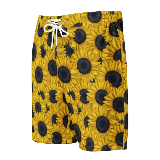 Sunflower Eclipse on a Men's Board Shorts