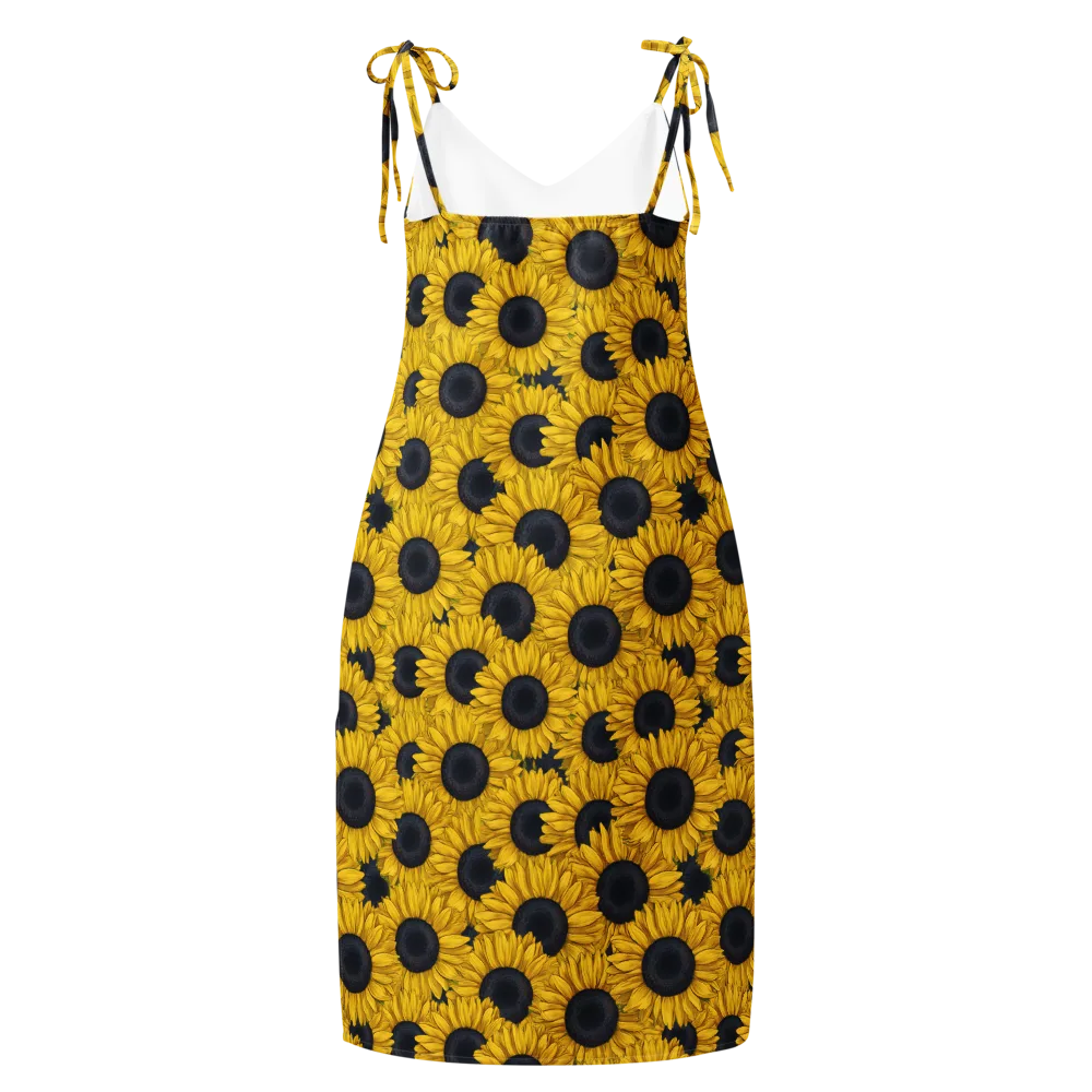 Sunflower Eclipse on Slip Dress — Back