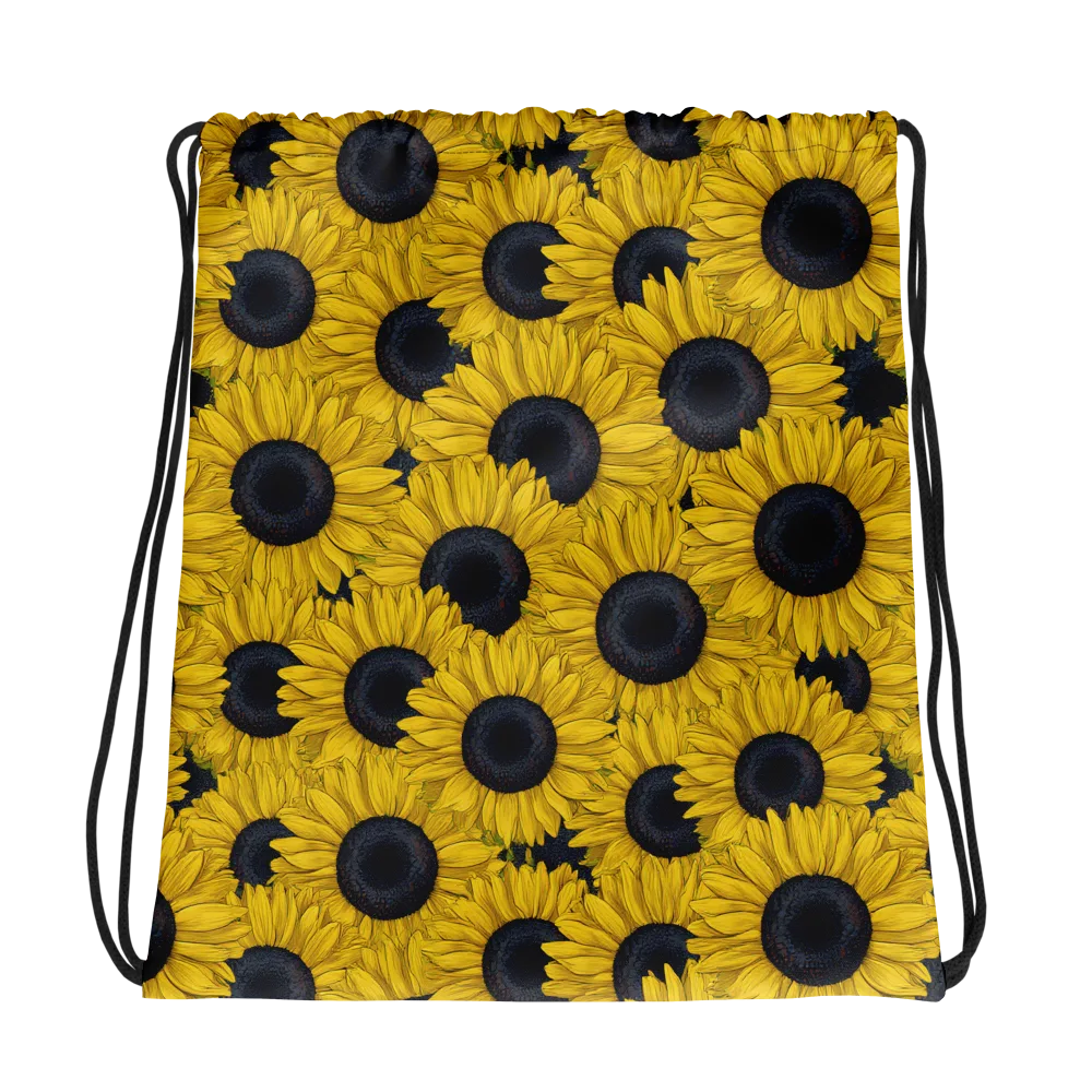 Sunflower Eclipse on Drawstring Bag — Photo
