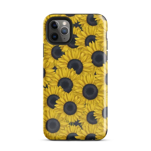 Sunflower Eclipse on a Tough Case for iPhone®