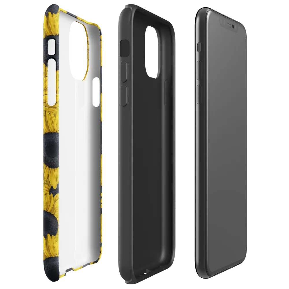 Sunflower Eclipse on Tough Case for iPhone® — Right