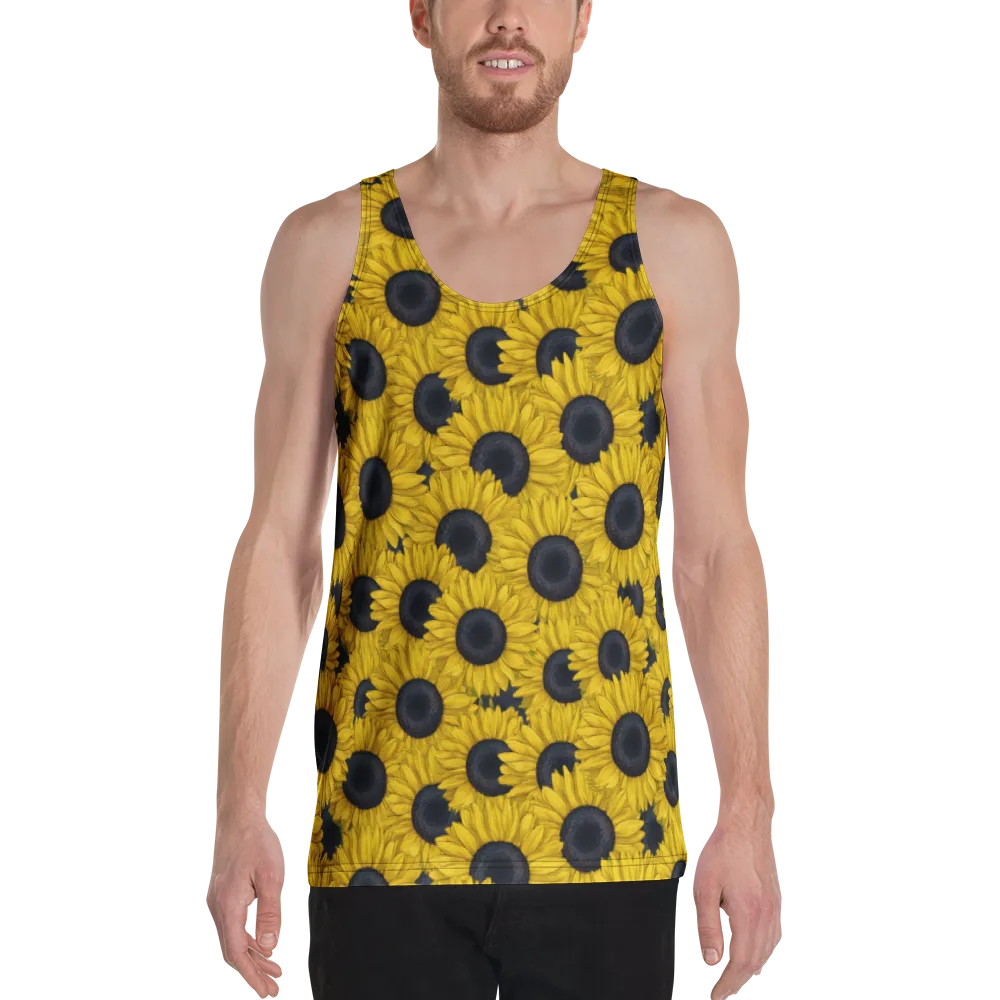 Sunflower Eclipse on Men's Tank Top — Front