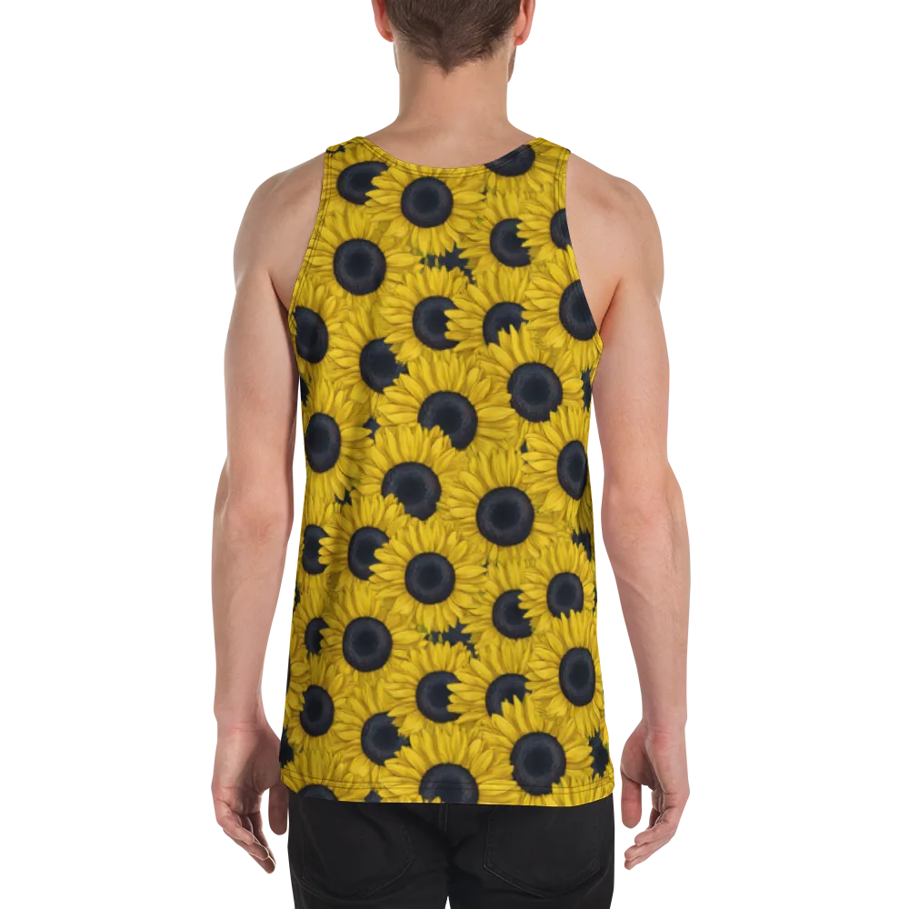 Sunflower Eclipse on Men's Tank Top — Back