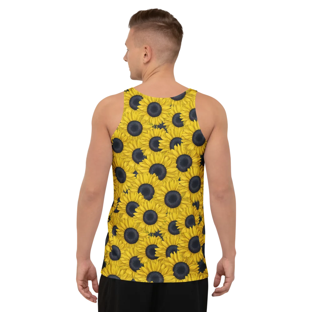 Sunflower Eclipse on Men's Tank Top — Back