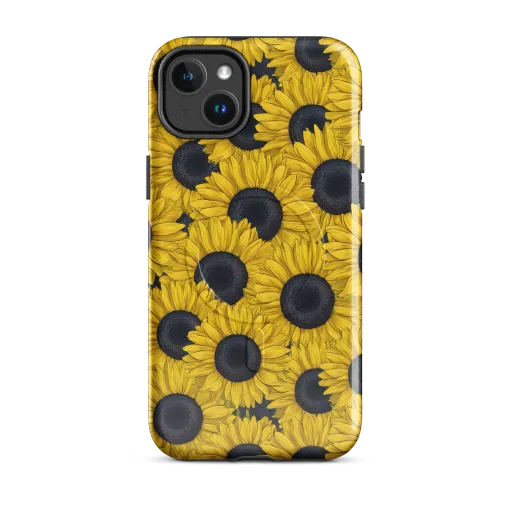 Sunflower Eclipse on a MagSafe Tough Case for iPhone®