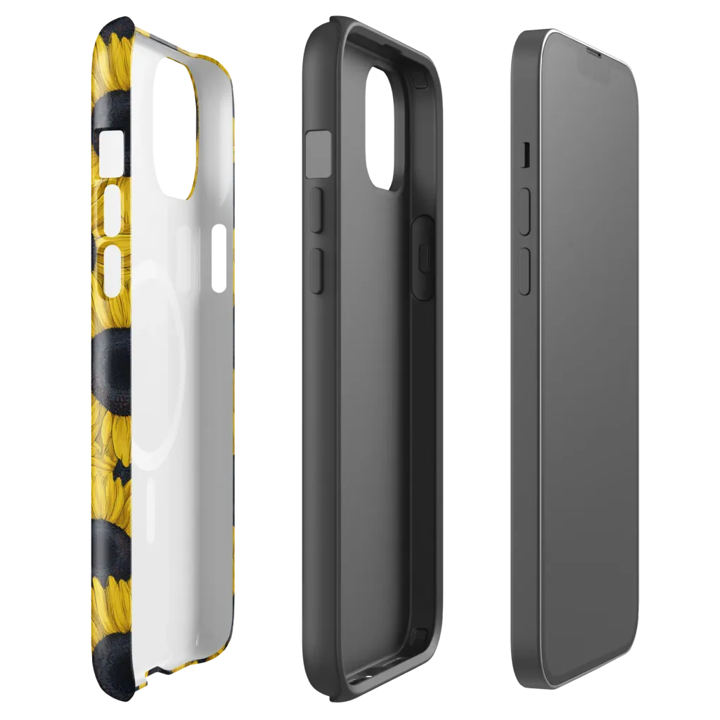 Sunflower Eclipse on MagSafe Tough Case for iPhone® — Front