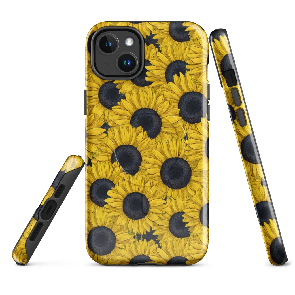 Sunflower Eclipse on MagSafe Tough Case for iPhone® — Front