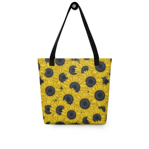 Sunflower Eclipse on a Tote Bag