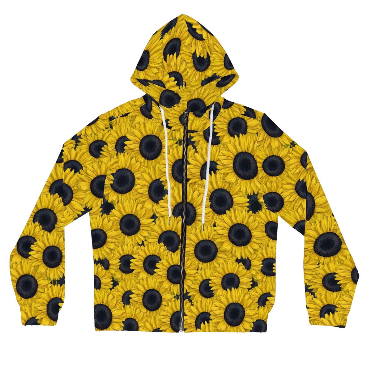 Sunflower Eclipse on Women's Full-Zip Hoodie — Front