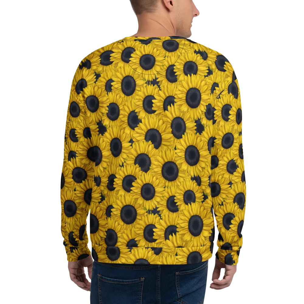 Sunflower Eclipse on Sweatshirt — Back