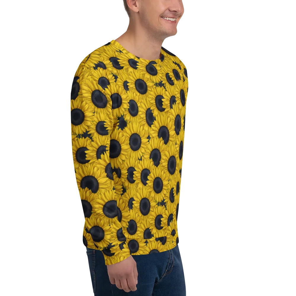 Sunflower Eclipse on Sweatshirt — Right Front