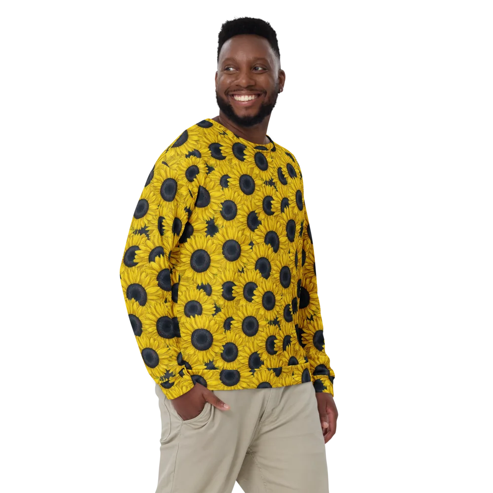 Sunflower Eclipse on Sweatshirt — Front