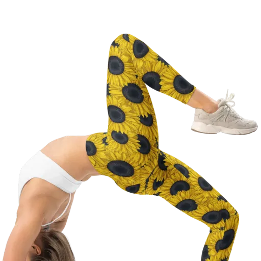 Sunflower Eclipse on a Leggings