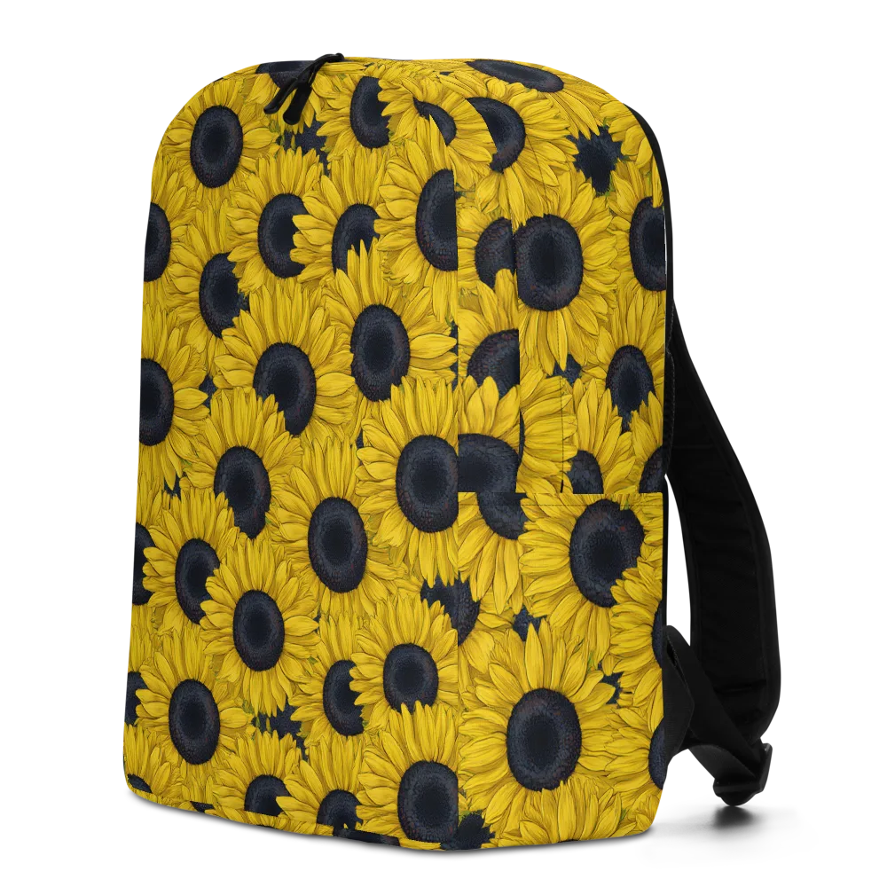 Sunflower Eclipse on Minimalist Backpack — Left