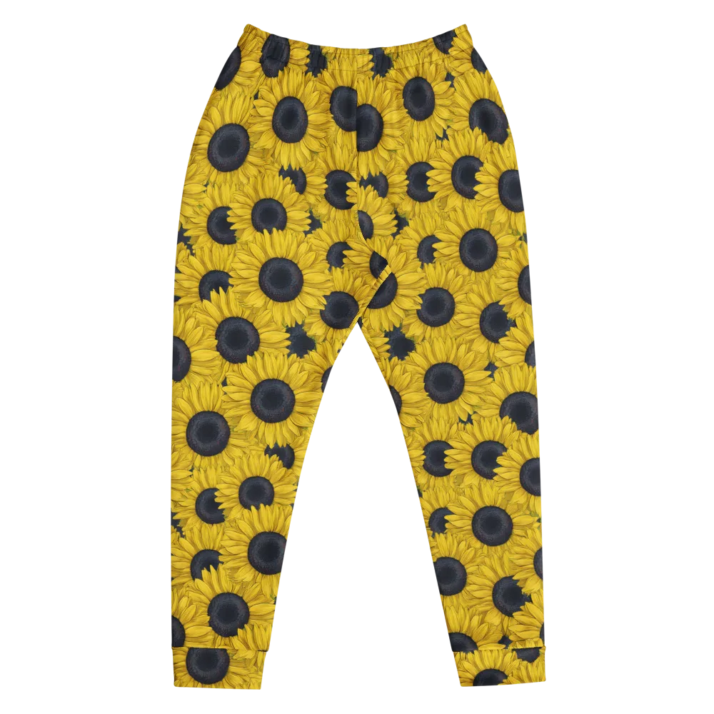 Sunflower Eclipse on Men's Joggers — Front