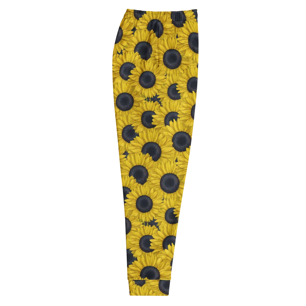 Sunflower Eclipse on Men's Joggers — Right