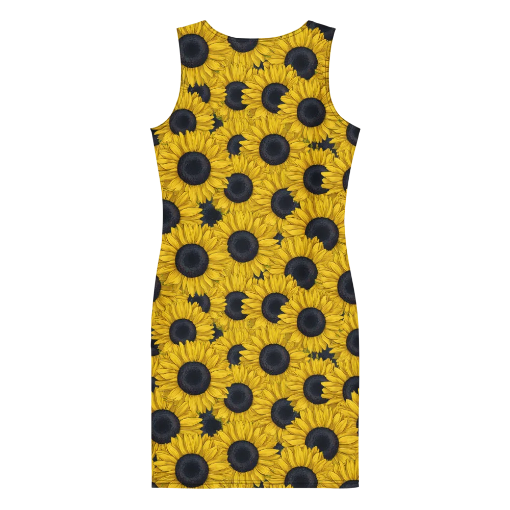 Sunflower Eclipse on Bodycon Dress — Back