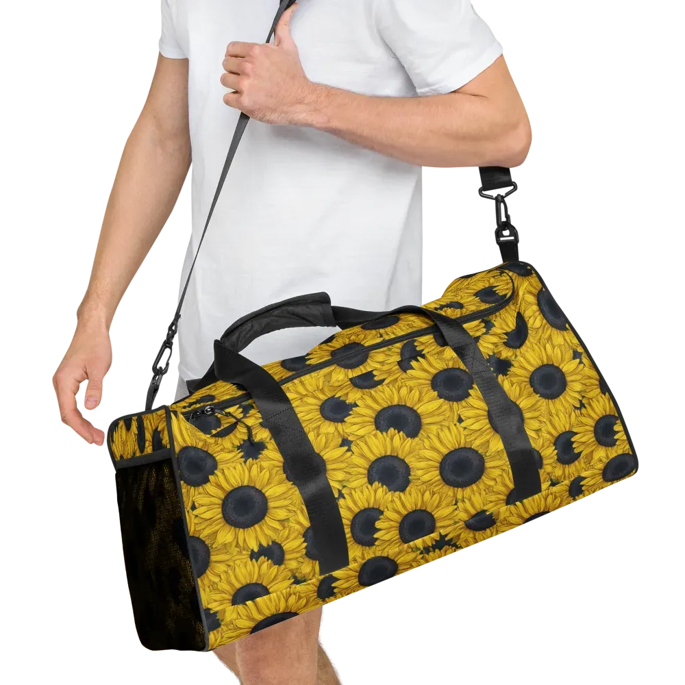 Sunflower Eclipse on Duffle Bag — Right Front