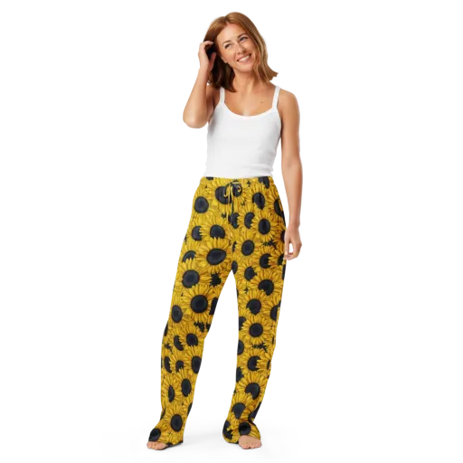 Sunflower Eclipse on a Women's Pajama Pants