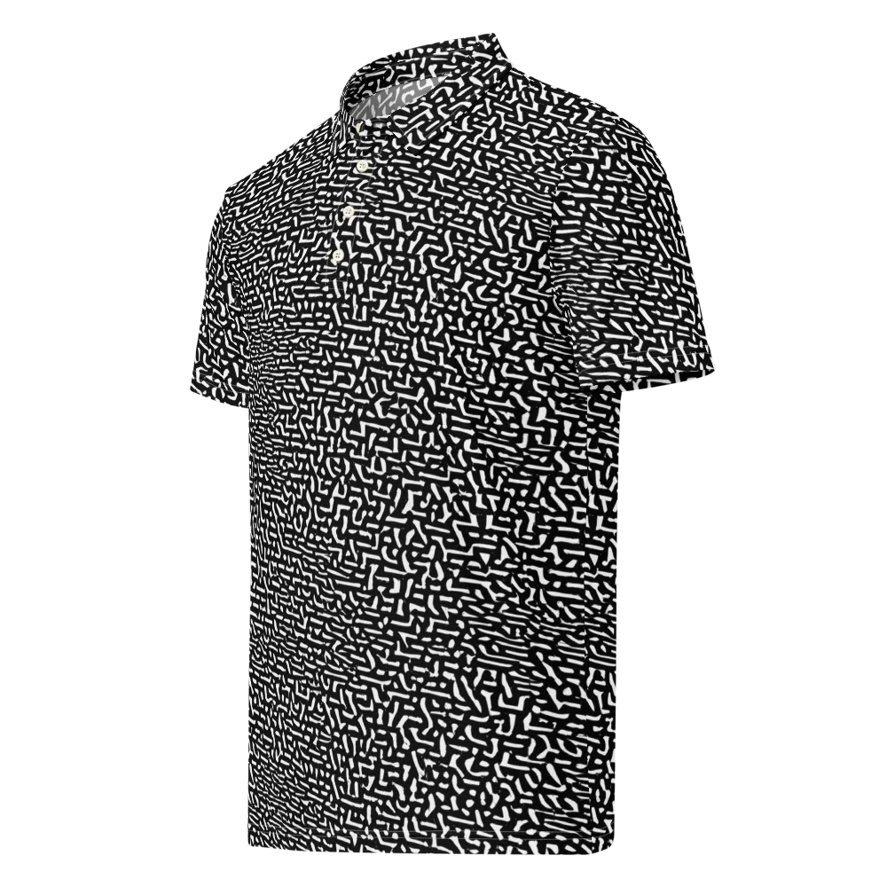 Ink Static on Men's Slim Fit Polo Shirt — Left Front