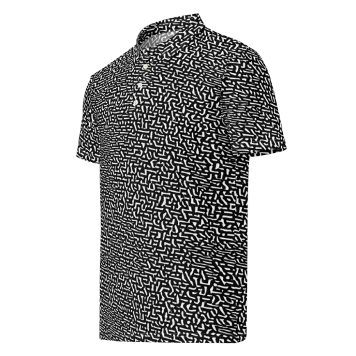 Ink Static on a Men's Slim Fit Polo Shirt