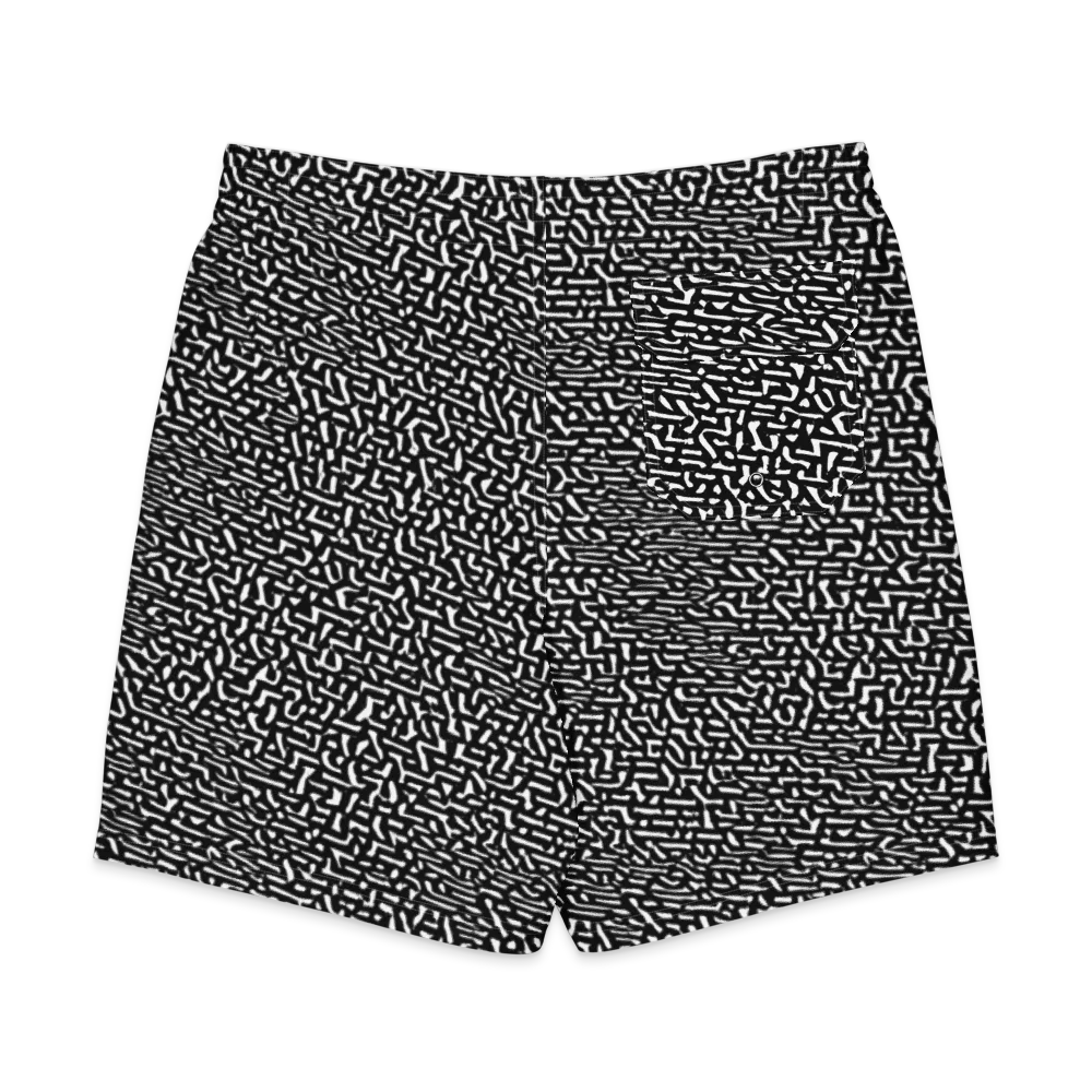 Ink Static on Men's Board Shorts — Back