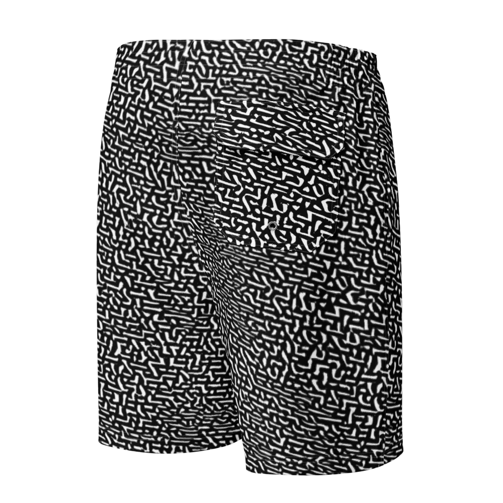 Ink Static on Men's Board Shorts — Back