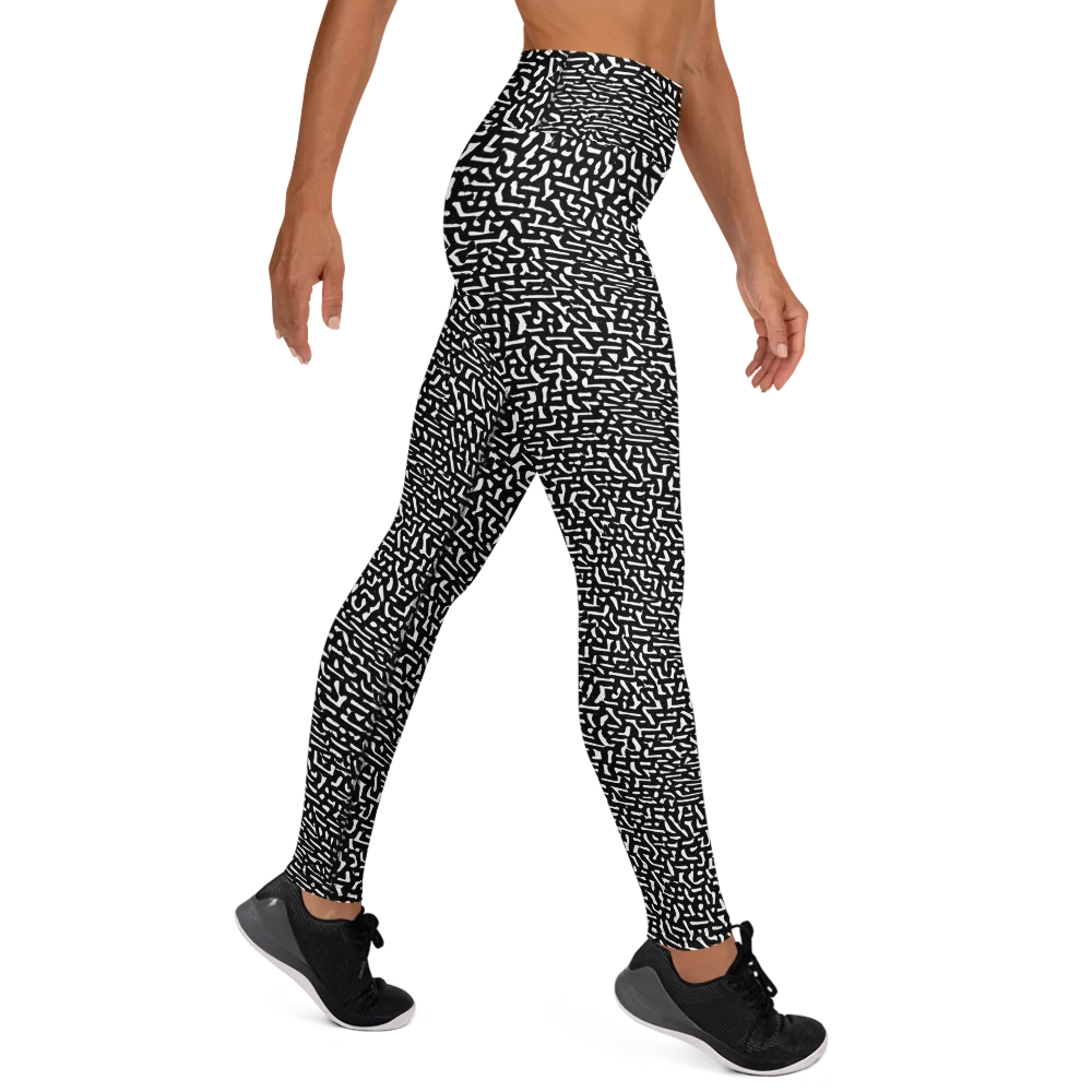 Ink Static on Yoga Leggings — Right