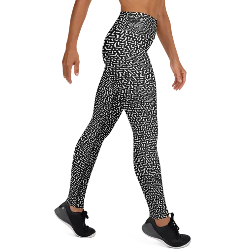 Ink Static on a Yoga Leggings