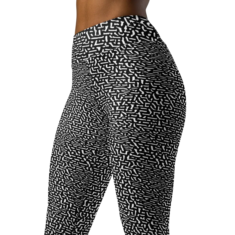 Ink Static on Yoga Leggings — Left Front