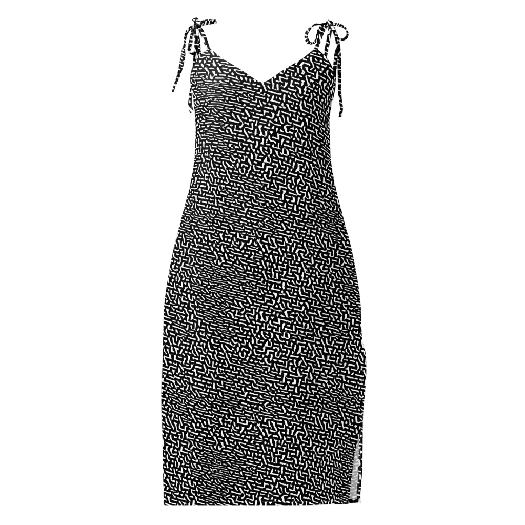 Ink Static on Slip Dress — Front