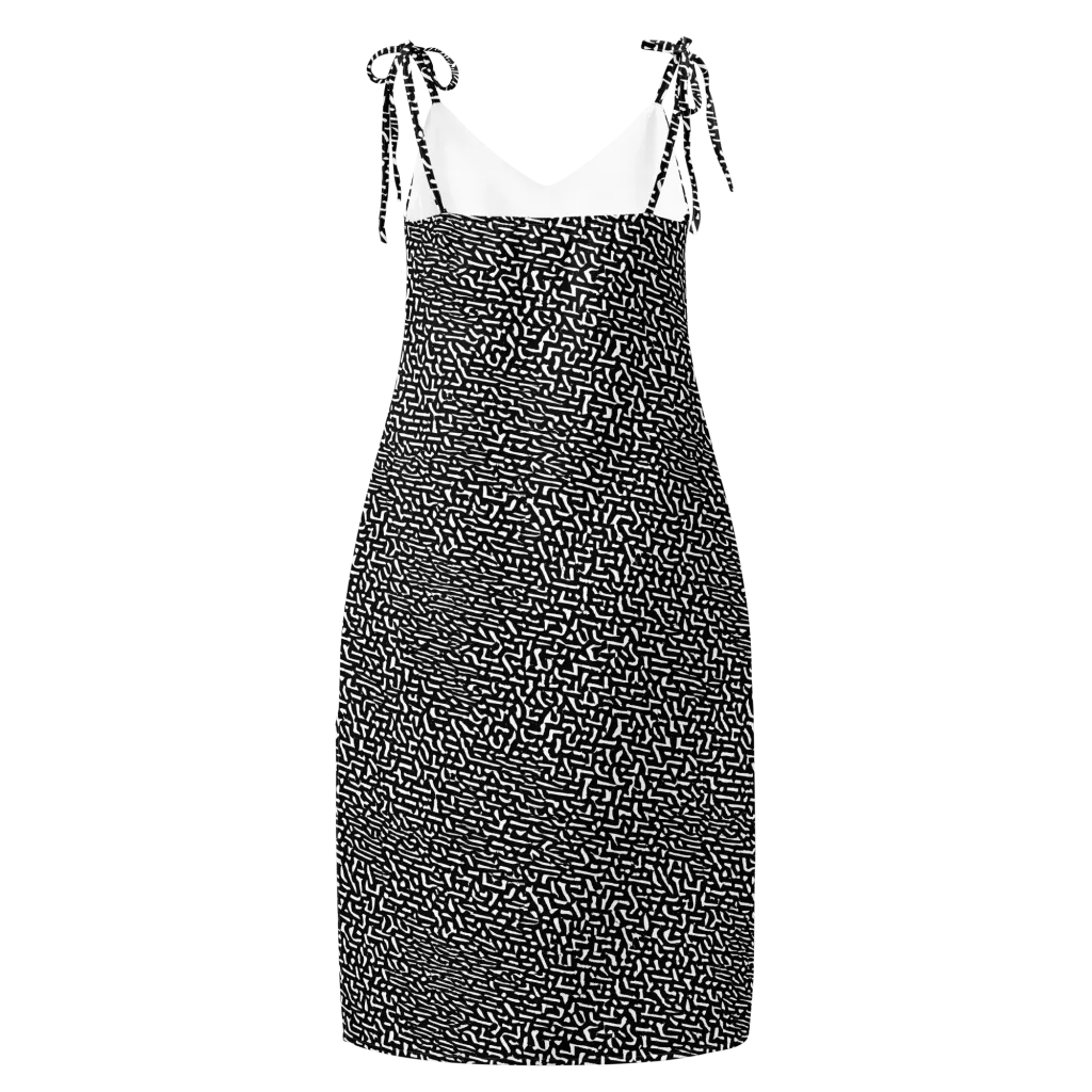 Ink Static on Slip Dress — Back