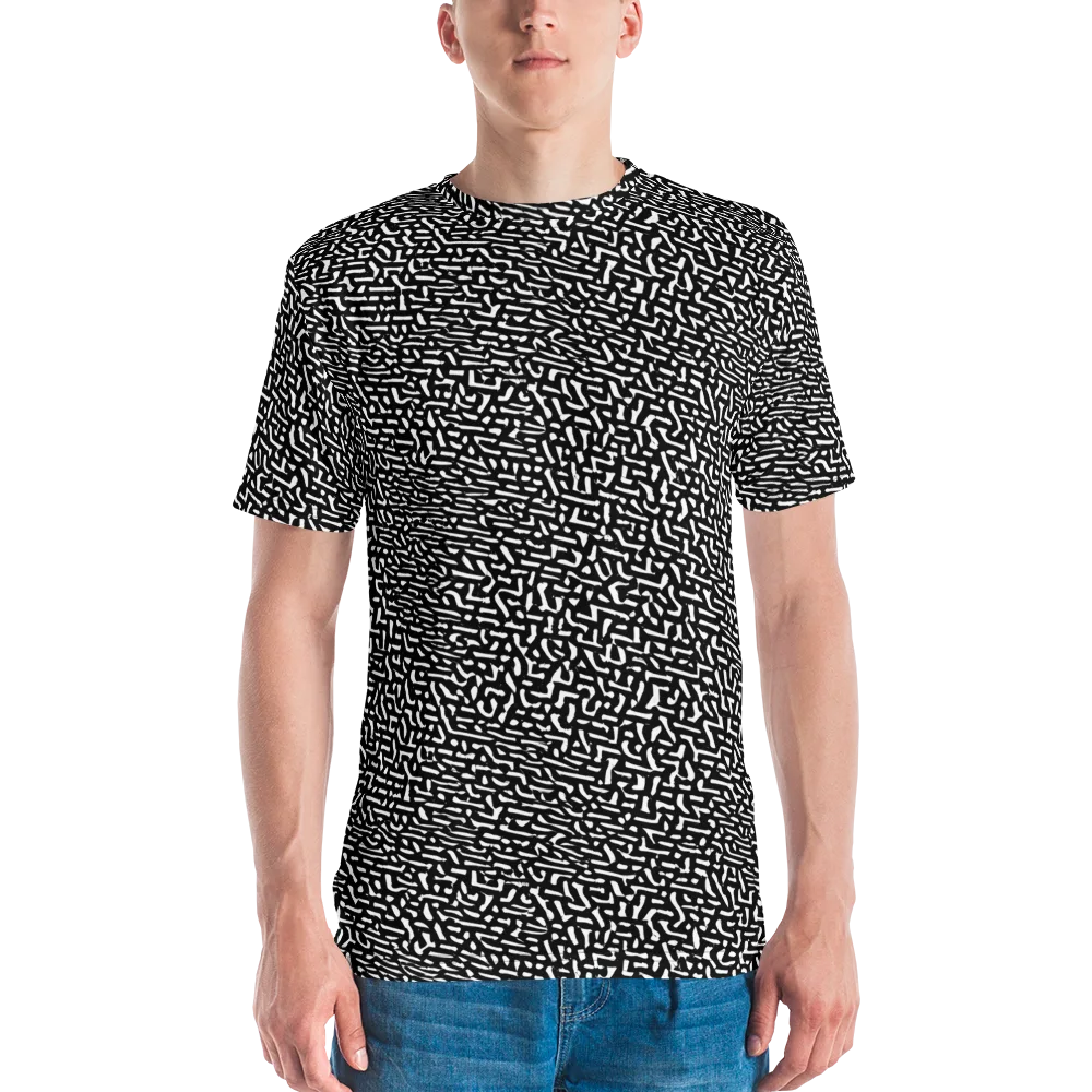 Ink Static on Men's Crew Neck T-Shirt — Front