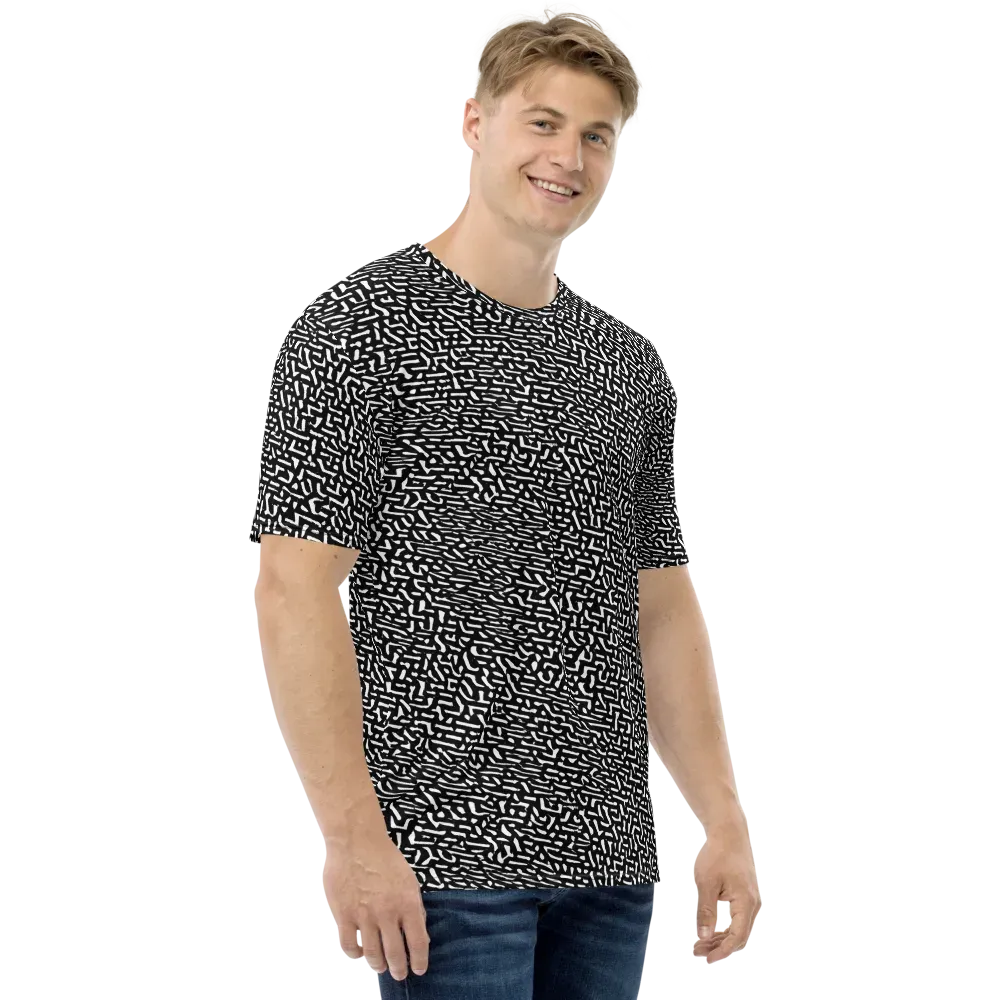Ink Static on Men's Crew Neck T-Shirt — Right