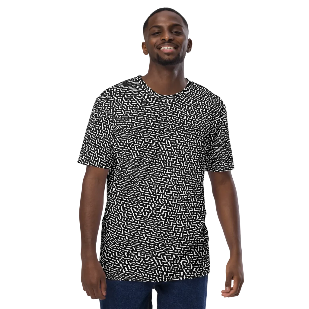 Ink Static on Men's Crew Neck T-Shirt — Front