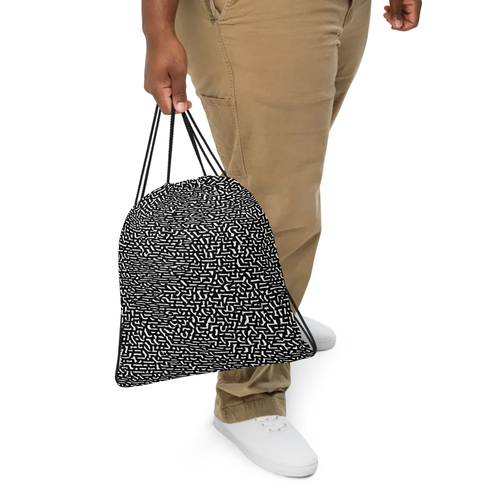 Ink Static on Drawstring Bag — Front