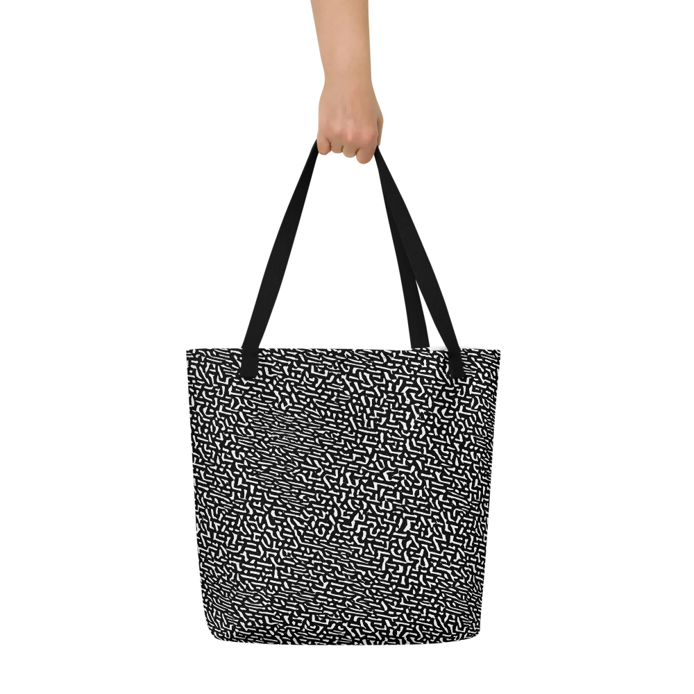 Ink Static on Large Tote Bag W/ Pocket — Front